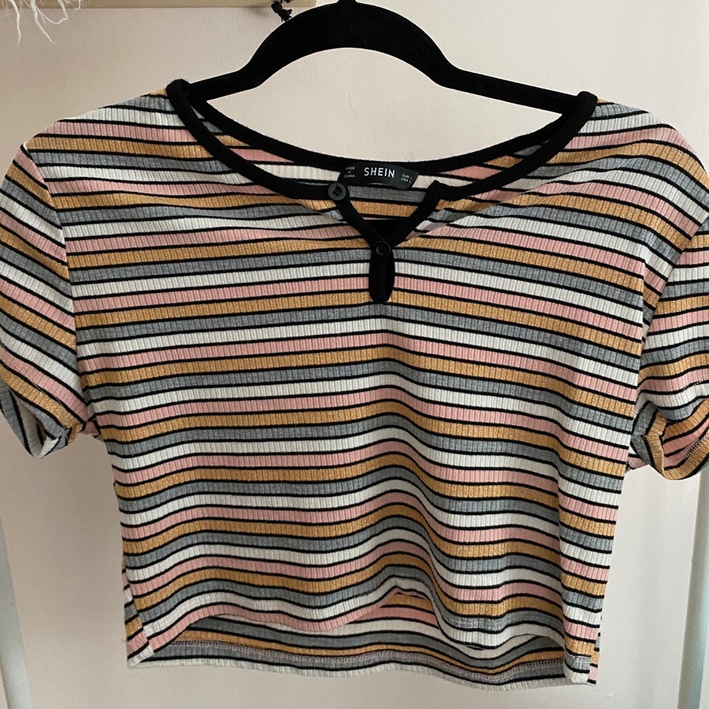 striped crop top